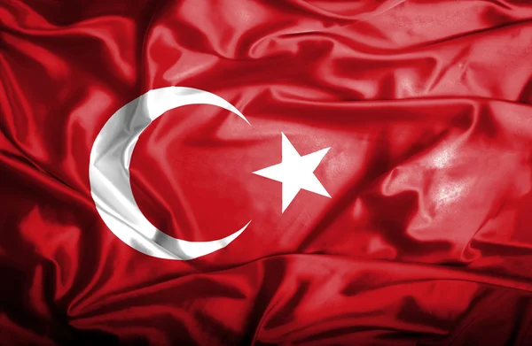 터키 흔들며 깃발 — 스톡 사진
