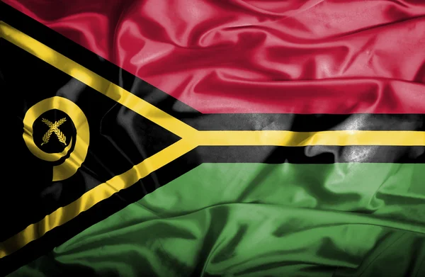 Vanuatu dalgalanan bayrak — Stok fotoğraf