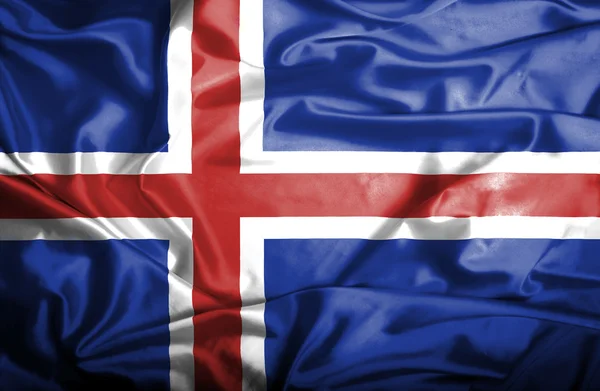 Islandia ondeando bandera —  Fotos de Stock