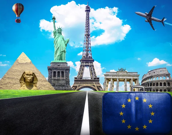 世界の概念イメージを旅行 - 欧州連合を訪問 — ストック写真