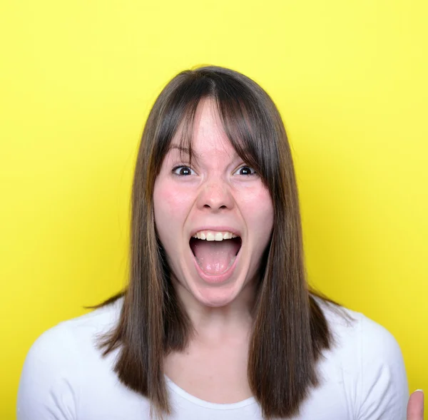 Portrait of angry girl — Stock Photo, Image