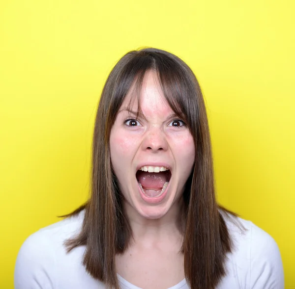 Portrait of angry girl — Stock Photo, Image