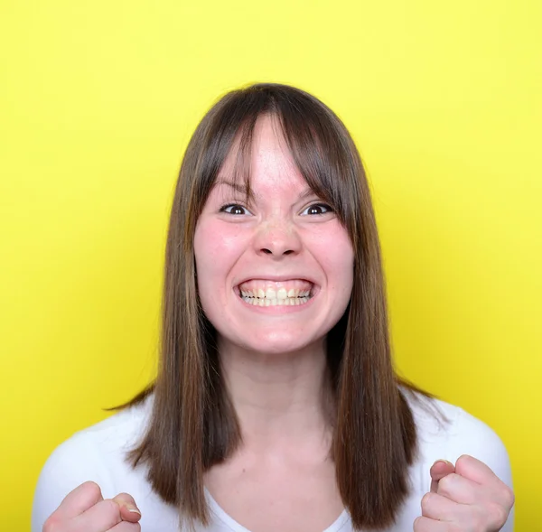 Portrait of angry girl — Stock Photo, Image