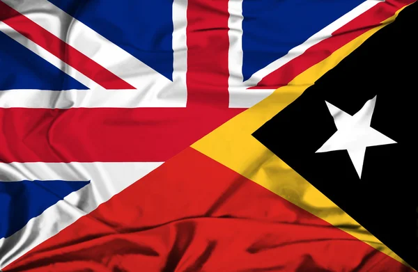 Флаг Восточного Тимора и Великобритании — стоковое фото