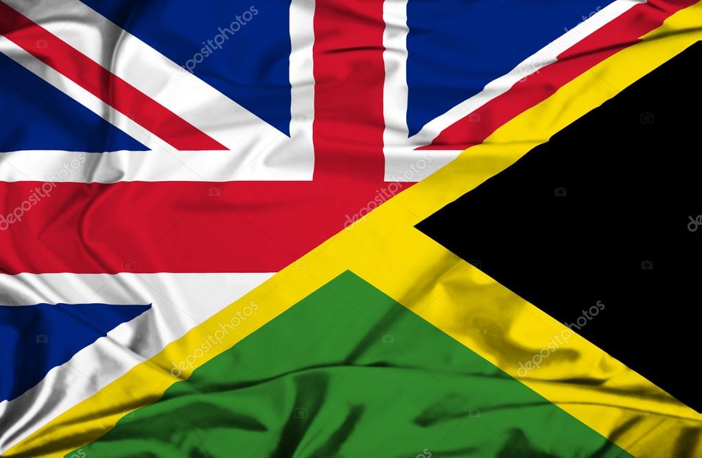 Waving flag of Jamaica and UK Stock Photo by ©Alexis84 44196709