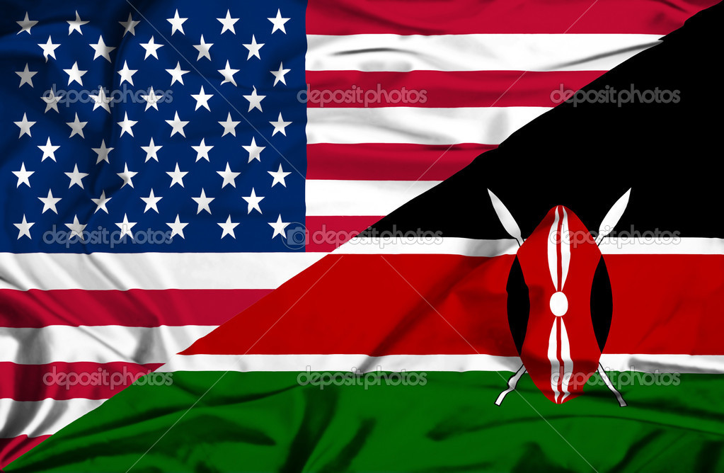 Waving Flag Of Kenya And Usa Waving Flag Of Kenya And Usa Stock Photo 169 Alexis84