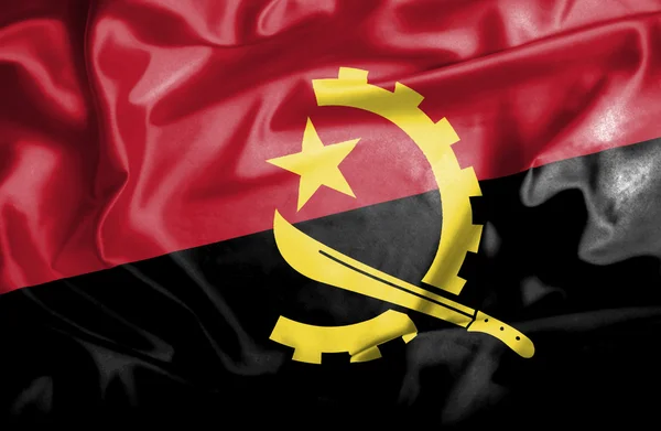 Angola sventola bandiera — Foto Stock