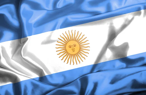 Аргентина размахивает флагом — стоковое фото