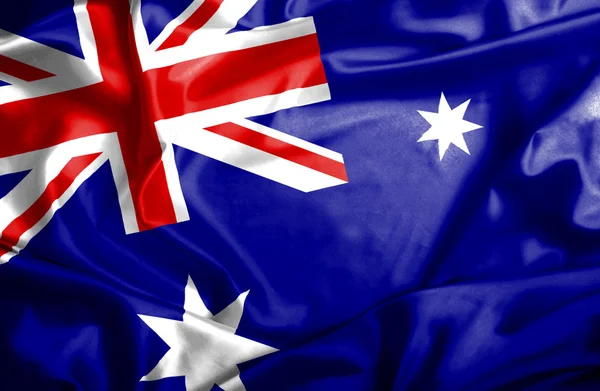 Integetett zászló Ausztrália — Stock Fotó
