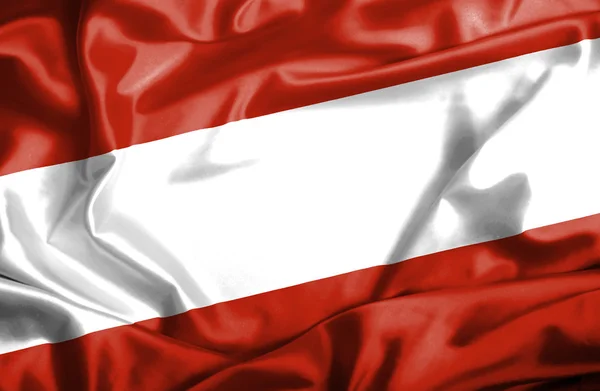 Austria bandiera sventolante — Foto Stock