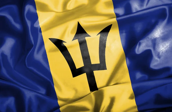 Barbados waving flag — Stock Photo, Image