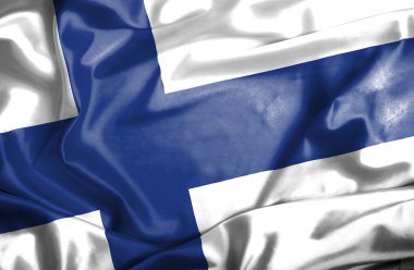 Finlandiya dalgalanan bayrak