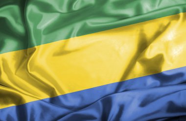Gabon dalgalanan bayrak
