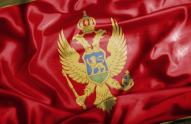 Karadağ dalgalanan bayrak