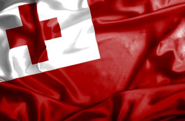 Tonga dalgalanan bayrak