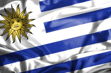 Uruguay dalgalanan bayrak