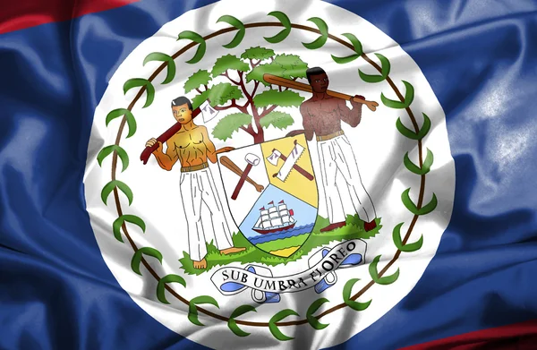 Wapperende vlag van Belize — Stockfoto