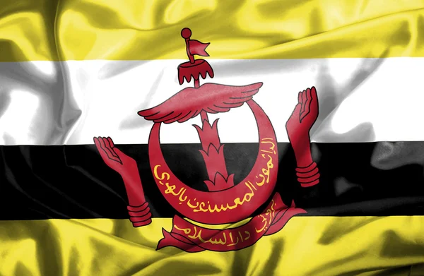 Machać Flaga Brunei — Zdjęcie stockowe