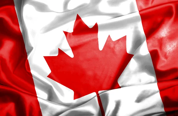 Kanada dalgalanan bayrak — Stok fotoğraf