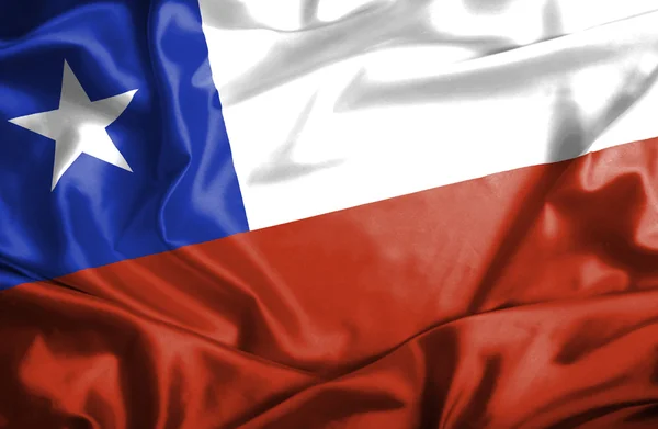 Chile ondeando bandera —  Fotos de Stock