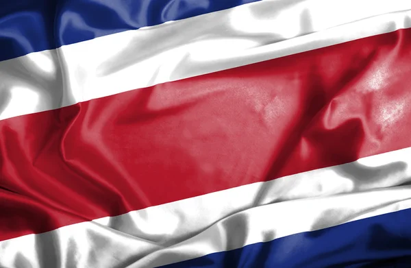 Kostarika vlající vlajka — Stock fotografie