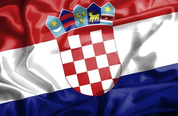 Croacia ondeando bandera —  Fotos de Stock