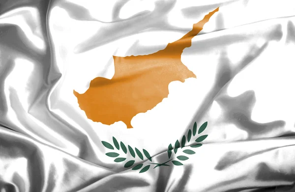 Kıbrıs dalgalanan bayrak — Stok fotoğraf
