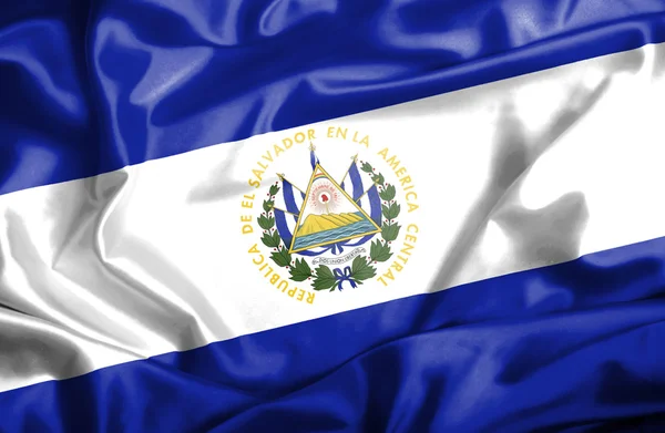 Wapperende vlag van El salvador — Stockfoto