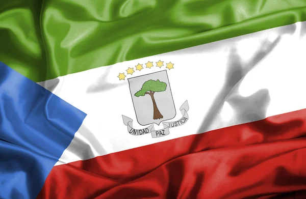 Equatorial Guinea waving flag — Stock Photo, Image