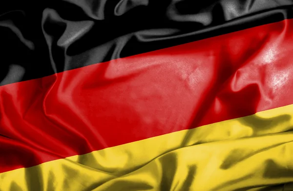 Alemanha acenando bandeira — Fotografia de Stock