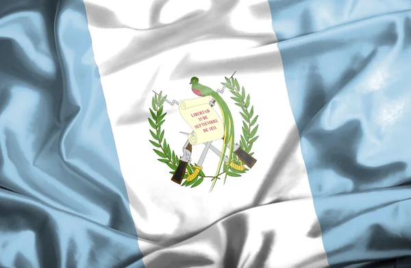 Guatemala integetett zászló — Stock Fotó