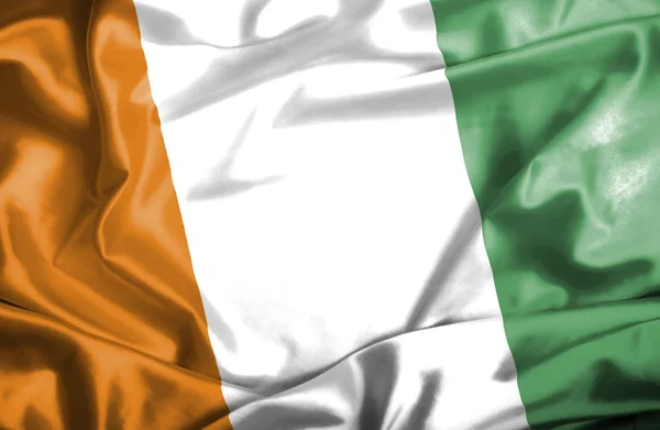 Ivory Coast waving flag — Stock Photo, Image