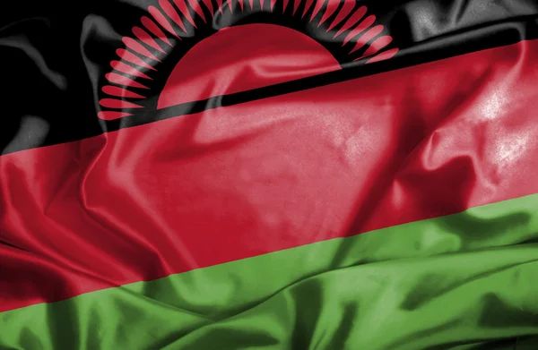 Malawi viftande flagga — Stockfoto