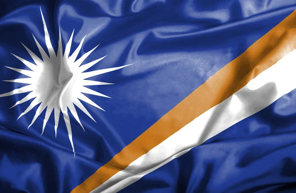 Islas Marshall ondeando bandera — Foto de Stock