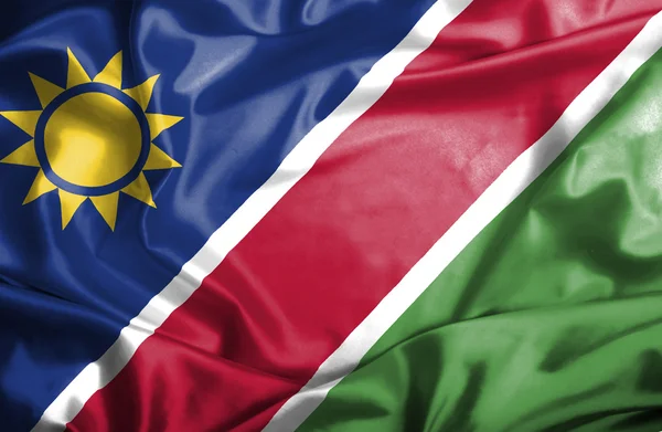 Wapperende vlag van Namibië — Stockfoto