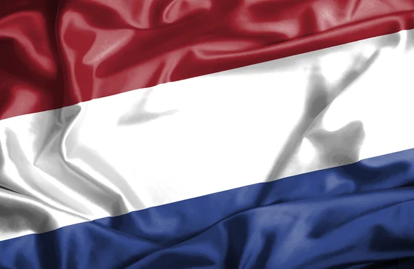 Niederlande schwenken Flagge — Stockfoto