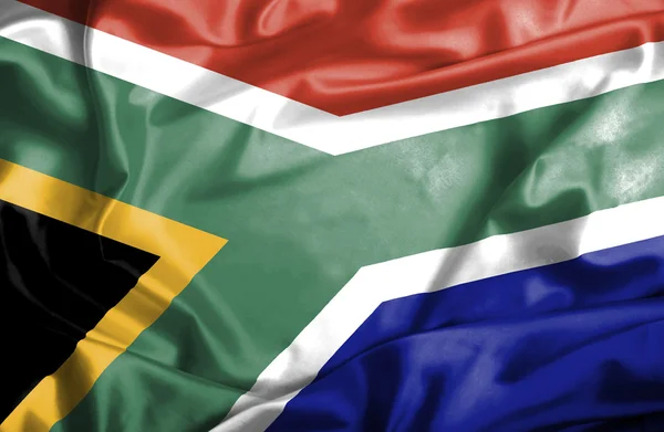 Sydafrika viftar Flagga — Stockfoto