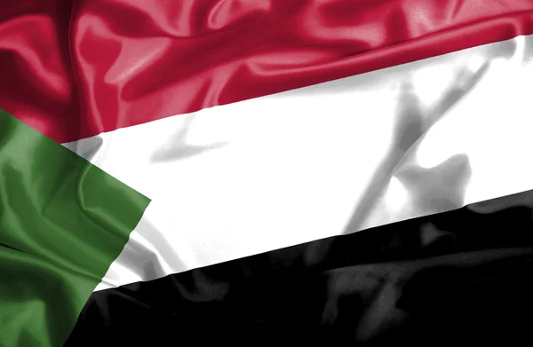 Sudan viftande flagga — Stockfoto