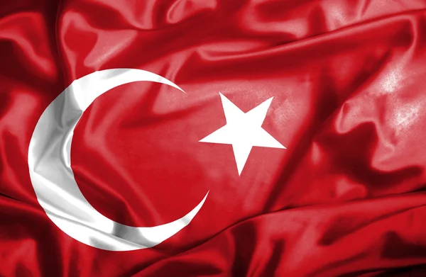 Turkiet viftande flagga — Stockfoto