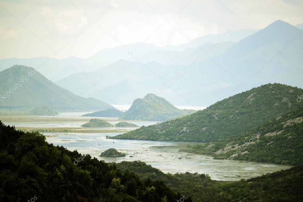 Amazing view of Rijeka Crnojevica - Skadar lake Nationa parkl Mo