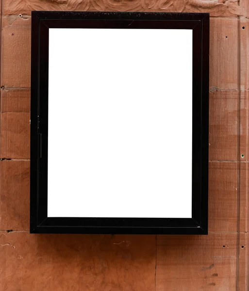 Leeg bord op de muur — Stockfoto