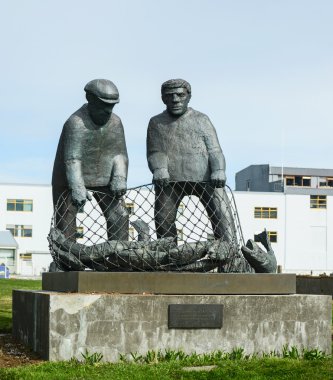 Isafjordur İzlanda, İzlanda'nın fishermans Anıtı