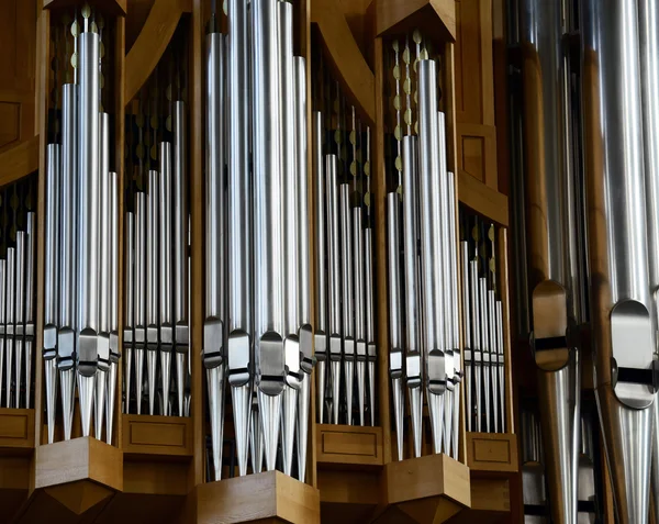 Detalhe do instrumento musical de órgão — Fotografia de Stock