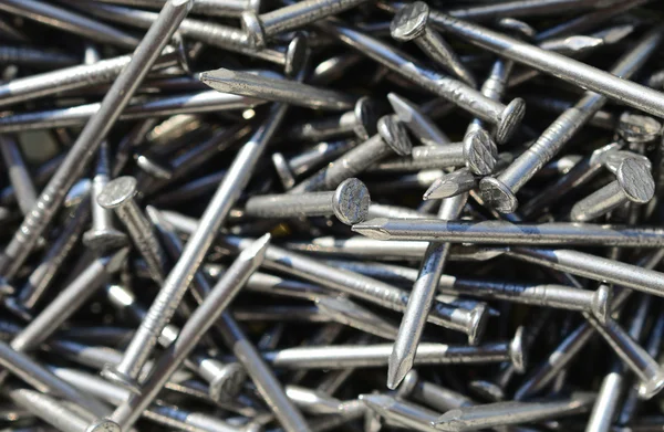 Macro shot of iron nails — Stock Photo, Image