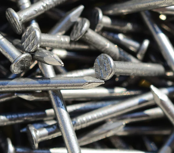 Macro shot di chiodi di ferro — Foto Stock