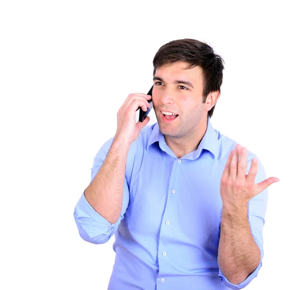 Business executive talking on his mobile phone — Stock Photo, Image