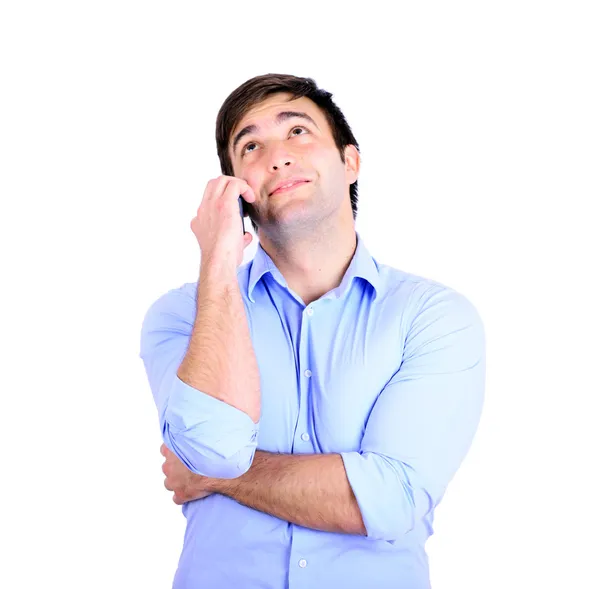 Business executive talking on his mobile phone — Stock Photo, Image