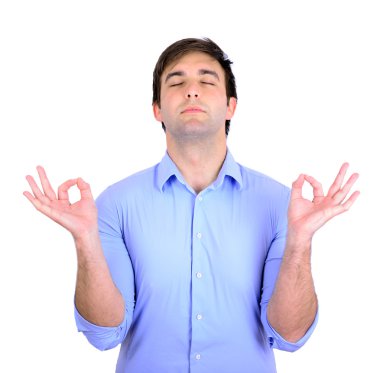 genç adam, meditasyon zen modunda