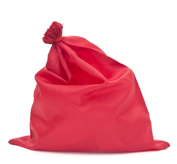 Sac rouge sur fond blanc — Photo