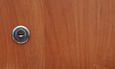 Key hole of office wooden cabinet clipart